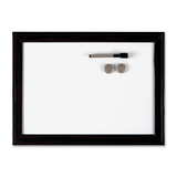 Quartet Espresso&trade; Home Dcor Magnetic Dry Erase Boards - 23" (1.9 ft) Width x 17" (1.4 ft) Height - White Surface - Dark Brown Frame - Magnetic - 1 Each