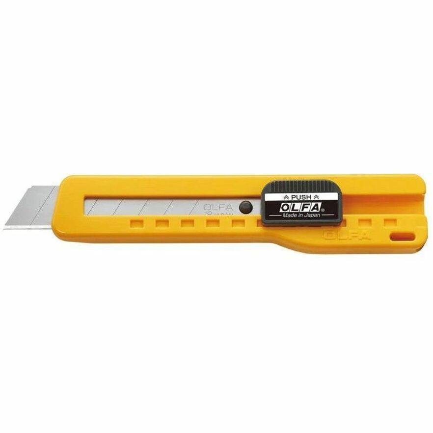 Olfa 18mm SL-1 Basic Slide-Lock Utility Knife - 1 lb (453.59 g) - Sliding Lock, Durable, Interchangeable Blade, Heavy Duty, Serrated Edge, Long Lasting, Ergonomic Grip