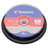 Verbatim BD-RE 25GB 2X with Branded Surface - 10pk Spindle Box - 25GB - 10pk Spindle