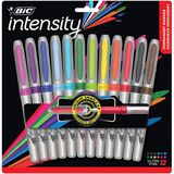 BIC Intensity Fashion Permanent Markers, Ultra Fine Point, Assorted colours, Non-Slip Grip For Comfort & Control, 12-Count