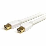StarTech.com 10ft (3m) Mini DisplayPort Cable, 4K x2K Ultra HD Video, Mini DisplayPort 1.2 Cable, Mini DP Cable for Monitor White mDP Cord
