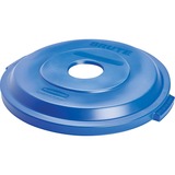 Rubbermaid 32 gal Single Stream Recy. Lid - Plastic - 1 Each - Blue