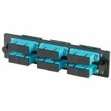 Ortronics Q-Series OFP Adapter Panel 6 SC-Duplex aqua - 12 Port(s) - 6 x Duplex - Optical Fiber -...