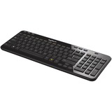 Logitech K360 Compact Wireless Keyboard for Windows, 2.4GHz Wireless, USB Unifying Receiver, 12 F-Keys, 3-Year Battery Life, Compatible with PC, Laptop (Glossy Black) - Wireless Connectivity - RF - 33 ft (10058.40 mm) - 2.40 GHz - USB Interface Email, Pla
