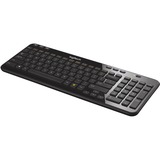 Logitech K360 Compact Wireless Keyboard for Windows, 2.4GHz Wireless, USB Unifying Receiver, 12 F-Keys, 3-Year Battery Life, Compatible with PC, Laptop (Glossy Black) (French Layout) - Wireless Connectivity - RF - 33 ft (10058.40 mm) - 2.40 GHz - USB Inte