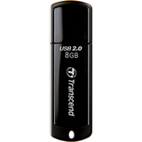 Transcend JetFlash 350 8 GB USB 2.0 Flash Drive - Black - 1 Pack