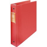 Wilson Jones ENVI Heavy-duty Round Ring Binder - 1 1/2" Binder Capacity - Letter - 8 1/2" x 11" Sheet Size - 280 Sheet Capacity - 3 x Round Ring Fastener(s) - Internal Pocket(s) - Suede Vinyl, Polypropylene, Chipboard - Red - Heavy Duty, Gap-free Ring, Open and Closed Triggers, Label Holder, Flat, PVC-free, Latex-free - 1 Each