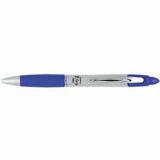 Zebra Z-grip Max Retractable Ballpoint Pens - Medium Pen Point - 1 mm Pen Point Size - Retractable - Blue - Gray Barrel - 1 Each