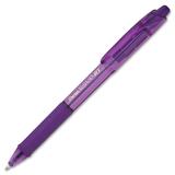 Pentel Recycled Retractable R.S.V.P. Pen - Medium Pen Point - 1 mm Pen Point Size - Refillable - Retractable - Violet - Transparent Plastic Barrel - Stainless Steel Tip - 1 Each