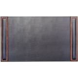 Dacasso Walnut & Leather Side-Rail Desk Pad