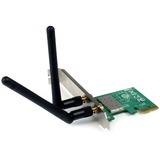 StarTech.com PCI Express Wireless Adapter 300 Mbps PCIe 802.11 b/g/n Network Adapter Card 2T2R 2.2 dBi - Add high speed Wireless-N connectivity to a desktop PC through PCI Express - PCIe Wireless Network Card / PCI Express Wireless NIC / Wireless PCIe N Card - Wireless 802.11 N / G (300 Mbps) internal PCIe Wireless NIC - Comparable to HP FH971AA