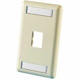Ortronics Tracjack Faceplate, One-Port (Single Gang), Plastic - 1 x Total Number of Socket(s) -...