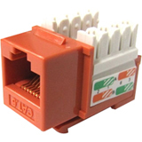 Weltron 44678OR Cable Ends/Connectors 8p8c Orange Cat5e 568a/b Keystone Punch Down Jack (44-678or) 