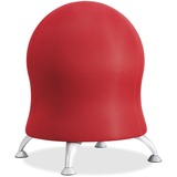 Safco Zenergy Ball Chair - Polyester Seat - Four-legged Base - Crimson Red - Polyvinyl Chloride (PVC), Polypropylene, Steel - 1 Each