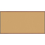 Lorell Bulletin Board - 96" (2438.40 mm) Height x 48" (1219.20 mm) Width - Natural Cork Surface - Self-healing, Durable - Mahogany Wood Frame - 1 Each