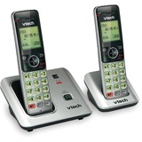 Image for VTech CS6619-2 DECT 6.0 Cordless Phone - Black, Silver
