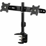 Amer Mounts Dual Monitor Clamp Mount Supports Flat Panel Size up to 24" AMR2C - A Clamp based mount that supports up to two 24" LED/LCD monitors, each weighing up to 26.5 lbs. A strong, sturdy, adjustable mount that will have no trouble holding VESA certified 75x75 or 100x100 monitors, (fitting the above criteria).
