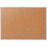 Quartet Cork Board Aluminum Frame - Natural Cork Surface - Anodized Aluminum Frame - 1 Each