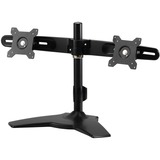 Amer Mounts Stand Based Dual Monitor Mount for two 15"-24" LCD/LED Flat Panel Screens - Supports up to 26.5lb monitors, +/- 20 degree tilt, and VESA 75/100
