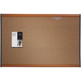 Quartet Prestige Cork Board - 48" (4 ft) Width x 36" (3 ft) Height - Cherry Cork Surface - Rectangle - 1 Each
