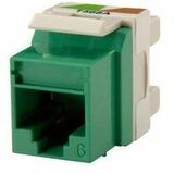 Ortronics TechChoice 6 Keystone Jack, Green, 25pack - 25 / Pack - 1 x RJ-45 Keystone - Female -...