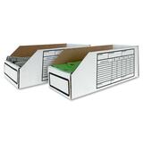 Crownhill Storage Bin - External Dimensions: 8" Width x 12" Depth x 4.5" Height - Fiberboard - White - For Spare Part - 1 Each