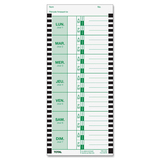 B. E8 Thermal Time Card - French - 3 3/4" (9.5 cm) x 8 1/2" (21.6 cm) Sheet Size - White - 100 / Pack