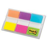 3M Electric Glow Tape Flags - 60 x Assorted - 1" x 1.75" - Assorted - Self-adhesive, Removable - 60 / Pack