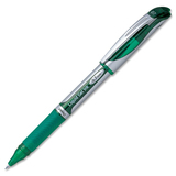 Pentel Energel Deluxe Liquid Gel Pen - Medium Pen Point - 0.7 mm Pen Point Size - Refillable - Green Gel-based Ink - Metal Tip - 12 / Box