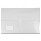 Winnable Letter Pocket Folder - 8 1/2" x 11" - 80 Sheet Capacity - 2 Pocket(s) - Polypropylene - Clear - 5 / Pack