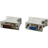 AddOn DVI-D Dual Link (24+1 pin) Male to VGA Female White Adapter For Resolution Up to 1920x1200...