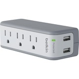 Belkin+3-Outlet+Mini+Travel+Surge+Protector+with+USB+Ports+%282.1+AMP%29