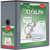 Cardinal Xtralife ClearVue Locking Slant-D Binders - 6" Binder Capacity - Letter - 8 1/2" x 11" Sheet Size - 1300 Sheet Capacity - 5 1/2" Spine Width - 3 x D-Ring Fastener(s) - 2 Inside Front & Back Pocket(s) - Polyolefin - Black - 1.02 kg - Recycled - Non-stick, Tear Resistant, Temperature Resistant, Cold Resistant, Spill Proof, Crack Resistant, Eco-friendly, Locking Ring, Clear Overlay - 1 Each