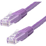 StarTech.com 10ft CAT6 Ethernet Cable - Purple Molded Gigabit - 100W PoE UTP 650MHz - Category 6 Patch Cord UL Certified Wiring/TIA