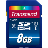 Transcend 8 GB Class 10/UHS-I SDHC - Lifetime Warranty