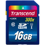 Transcend 16 GB Class 10/UHS-I SDHC - Lifetime Warranty