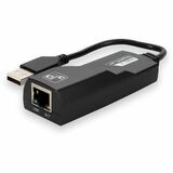 AddOn USB 2.0 (A) Male to RJ-45 Female Gray & Black Adapter - 100% compatible and guaranteed to work