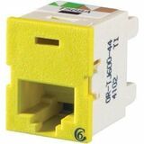 Ortronics Clarity 6 TracJack, T568A/B, 180 degree, Yellow - 1 x RJ-45 Network - Female - Yellow...