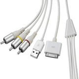 4XEM Composite A/V Cable-to Connect Ipod, Iphone, Ipad to Video Input