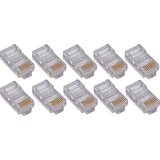 4XEM 50 Pack Cat6 RJ45 Modular Ethernet Plugs for Stranded or Solid CAT6 Cable