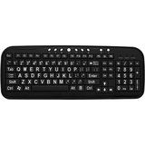DataCal Ezsee Low Vision Keyboard Large White Print Black Keys