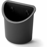 Lorell Recycled Plastic Mounting Pencil Cup - Plastic - 1 Each - Black