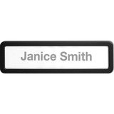 Lorell Recycled Cubicle Nameplate - 1 Each - 0.91" (23.11 mm) Width x 2.68" (68.07 mm) Height - Wall - Plastic - Black