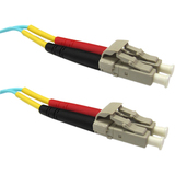 Image of Weltron 3m LC/LC Multi-mode 50/125M Aqua Fiber Patch Cable