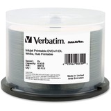 Verbatim DataLifePlus DVD Recordable Media - DVD+R DL - 8x - 8.50 GB - 50 Pack Spindle - 120mm - Double-layer Layers - Printable - Inkjet Printable