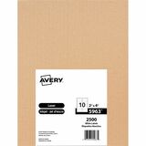 Avery® TrueBlock(R) Shipping Labels, Sure Feed(TM) Technology, Permanent Adhesive, 2" x 4" , 2,500 Labels (5963) - 2" Height x 4" Width - Permanent Adhesive - Rectangle - Laser, Inkjet - White - Paper - 10 / Sheet - 250 Total Sheets - 2500 Total Label(s) - 2500 / Box