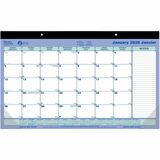 Blueline Monthly Desk/Wall Calendars - Monthly - 1 Year - January 2024 - December 2024 - 1 Month Single Page Layout - 17 3/4" x 10 7/8" Sheet Size - Desk Pad - Chipboard - Tear-off, Bilingual - 1 Each