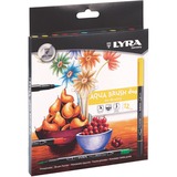 Lyra Aqua Brush Duo Set - Brush Marker Point Style - Assorted Water Based Ink - 12 / Set