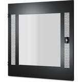 NetShelter WX 13U Glass Front Door - Black - 0U Rack Height - 25.7" Height x 23" Width x 0.5" Depth