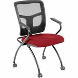 LLR8437402 - Lorell Mesh Back Fabric Seat Nesting Chairs